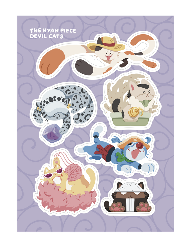 The Nyan Piece - One Piece Sticker Sheet
